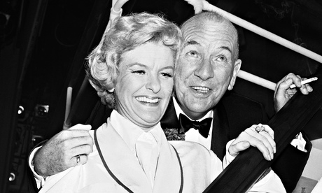 Noel Coward and Elaine Stritch backstage after the Broadway opening of Sail Away.