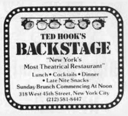 TED HOOKS BACKSTAGE BAR 1A